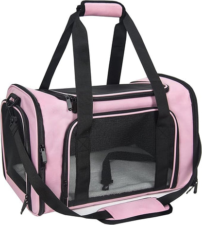Soft Sided Carrier for Small Medium Cats Dogs, TSA Airline Approved Collapsible by NextFri