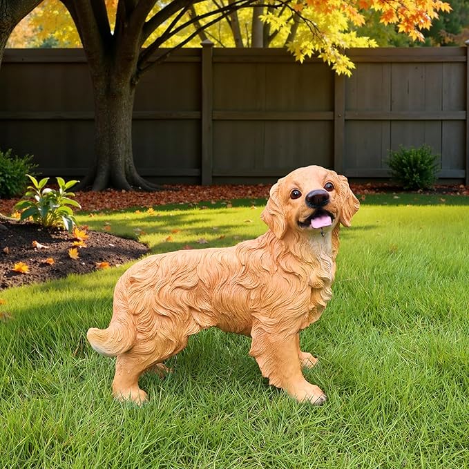 Golden Retriever Statue Outdoor Decorations – Outdoor Dog Statue Standing - Image 7