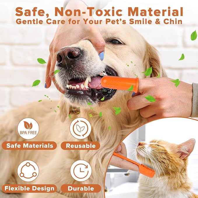 6PCS Pet Grooming Kit for Dogs, Cats and Horses | Dog Washing/Bath Gloves | Dog - Image 6