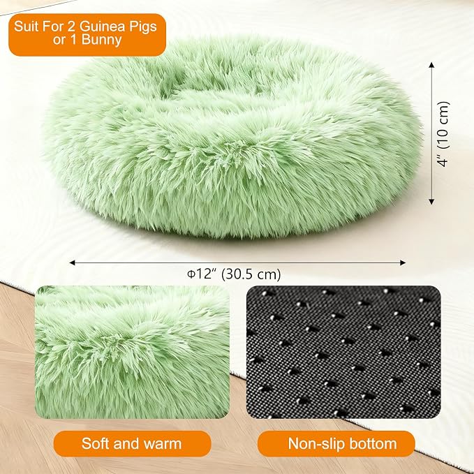 Bunny Rabbit Hideout Bed Small Animal Bedding Donut-Shaped Burrowing Pet Bed - Image 2