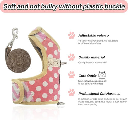 Cat Harness and Leash for Walking Escape Proof, Adjustable Cat Vest Harness - Image 2