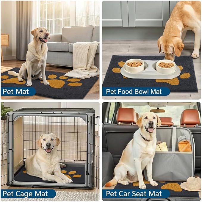 Buganda Dog Door Mat for Muddy Paws, Absorbent Dirt Trapper Washable Indoor - Image 9