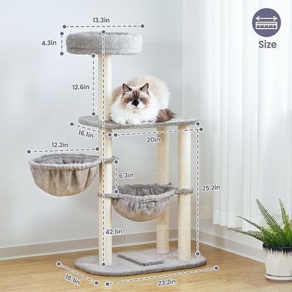 Small Cat Tree Tower with Lots of Scratching Posts - Image 5