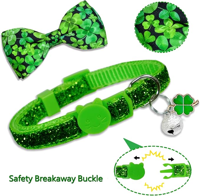 2 Pack St. Patrick's Day Irish Cat Collar - Image 2