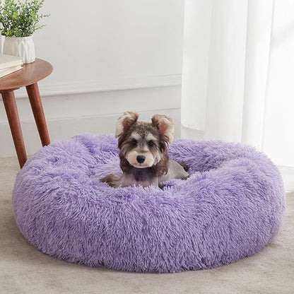 WESTERN HOME WH Calming Dog Bed & Cat Bed, Anti-Anxiety Donut Dog Cuddler Bed by WESTERNHOME