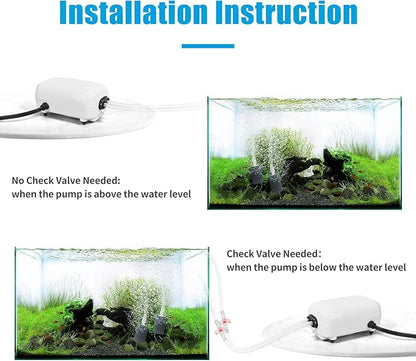 AQUANEAT Aquarium Air Pump for 20-210 Gallon Tank, Fish Air Bubbler, Hydroponic - Image 5