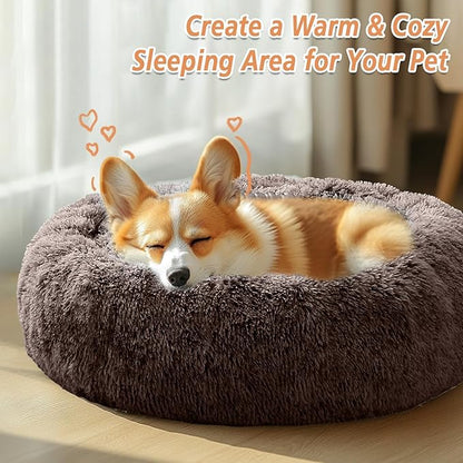 JOLLYVOGUE Calming Dog Bed Medium Size Dog, Anti-Anxiety Donut Medium Pet Bed - Image 5