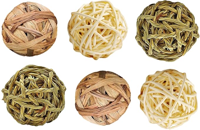 SunGrow Assorted Rabbit & Cat Chew Balls, Teething Activity Toy - Image 9