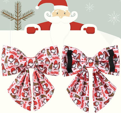 Christmas Dog Collar with Bow Tie, Cotton Christmas Bowtie Collar - Image 3