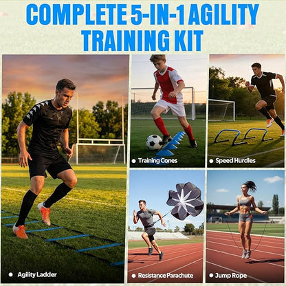 Agility Ladder, Soccer Football Training Equipment Set - 20ft Speed Ladder - Image 4