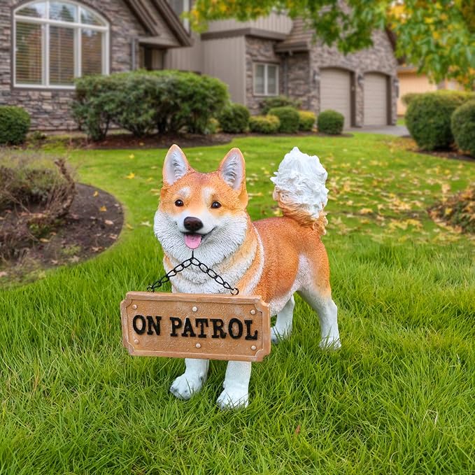 Akita Statue Outdoor Decorations – Dog Statues Outdoor Standing Yellow Akita by Unknown