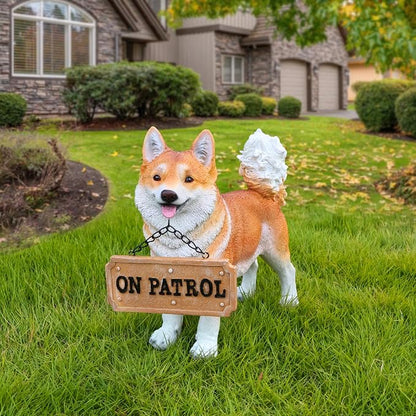 Akita Statue Outdoor Decorations – Dog Statues Outdoor Standing Yellow Akita by Unknown