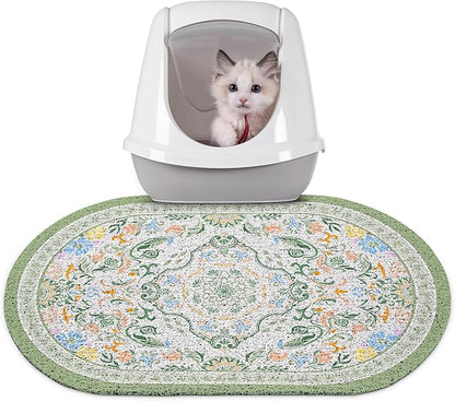 Bienbee Cat Litter Mat, Urine and Water Proof, Bean-Green M by Bienbee