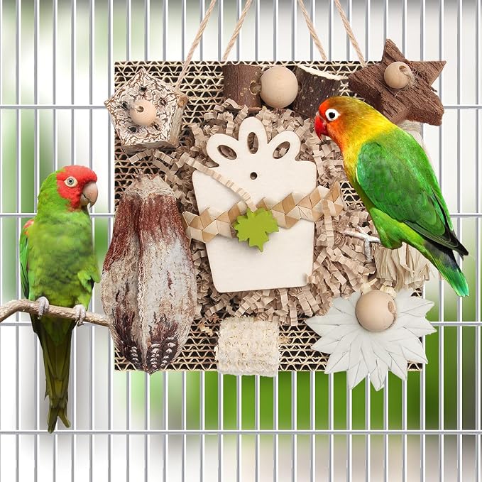 Kyouki Bird Toys, Parakeet Toys, Parrot Toy, Conure Hanging Chewable Cardboard - Image 6