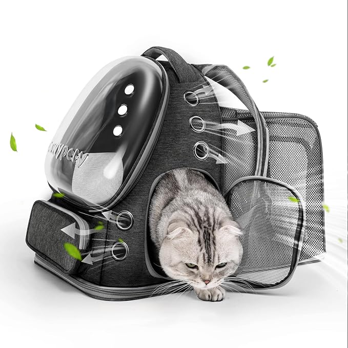 Expandable Cat Backpack, Cat Bubble Backpack Carrier by Cawypety