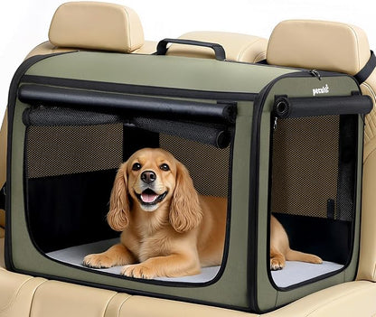 Large Dog Car Carrier Light Weight, 27×20.5×20.5ins Dog Carrier by pecute