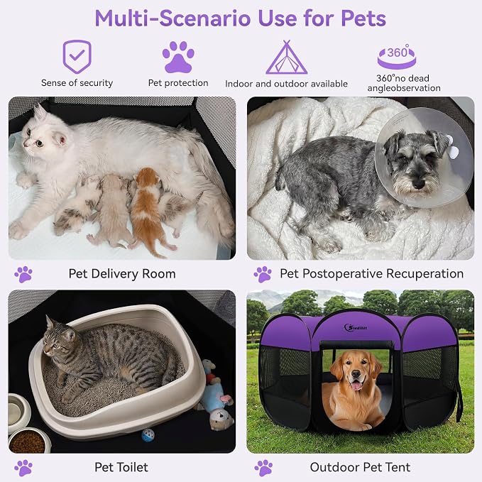 Large Dog Playpen, Puppy Pet Playpen Indoor, Dogs Tent Crates Cage - Image 3