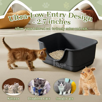 2 Pack Low Entry Small Litter Box - Image 2