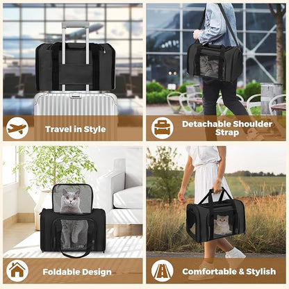 Cat Carrier Soft for Pets Up to 25 Lbs, Cat Travel Bag Soft-Sided - Image 5