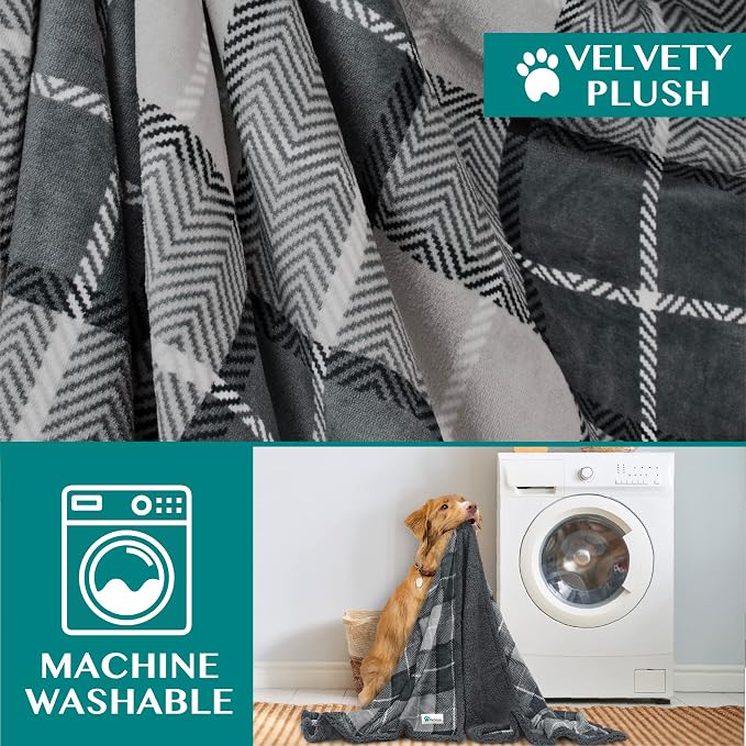 PetAmi Dog Blanket for Bed, XL Pet Blanket Large Dogs, Fleece Furniture Couch - Image 6