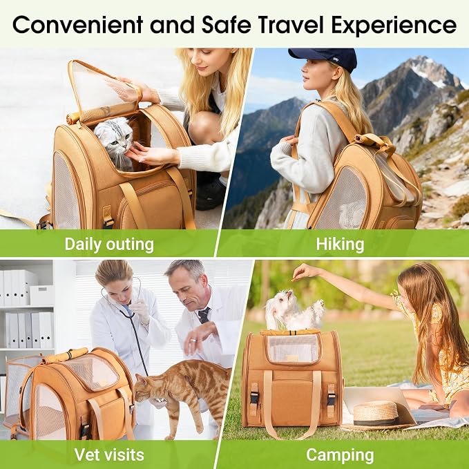 Expandable Carrier Backpack for Big Cats Small Dogs, Airline Approved Pet - Image 6