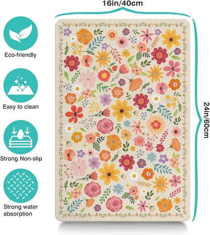 Pet Feeding Mat for Floors Waterproof Dog Mat for Food and Water Absorbent - Image 4