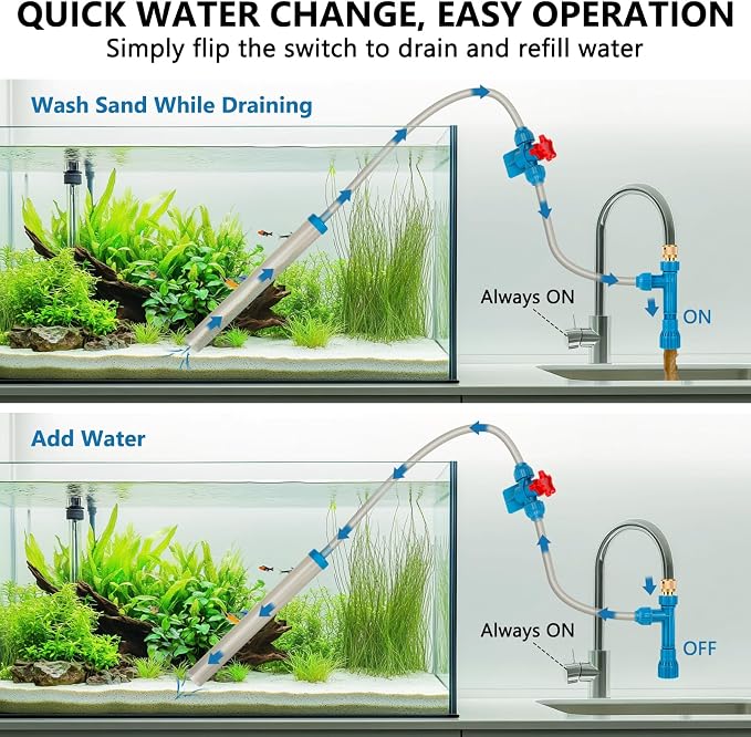 fishkeeper 50FT Aquarium Gravel Vacuum Water Changer - Image 2