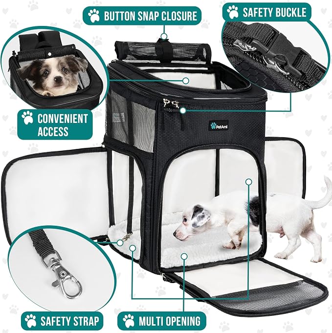 PetAmi Dog Backpack Carrier, Airline Approved Cat Backpacks - Image 3