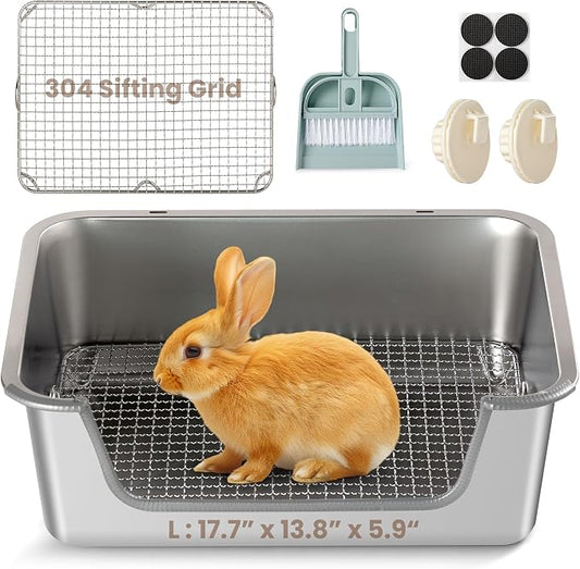 Rabbit Litter Box, Extra Large Bunny Litter Box by Aothey