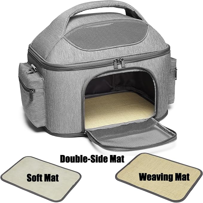 halinfer Large Fat Cat Carrier Fit up to 20 Pounds, Small Puppy Pet Travel - Image 5