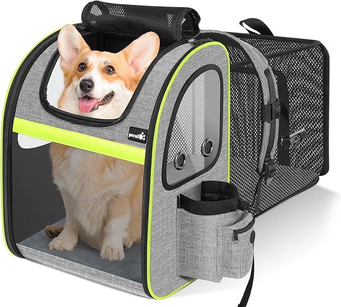 Pecute Pet Carrier Backpack, Large Cat Carrier Backpack Hold Up to 22 Lbs by pecute