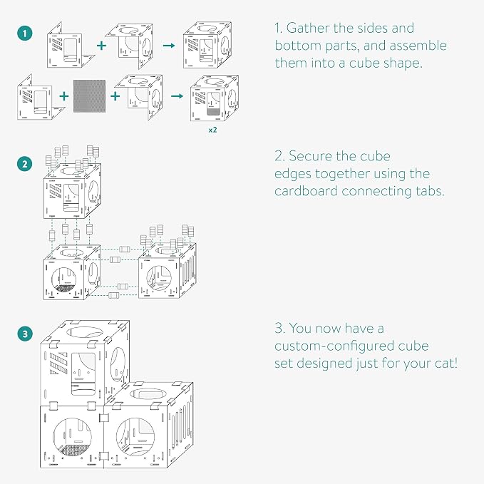 Navaris Modular Cardboard Cat House - Image 4