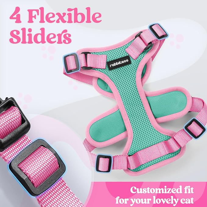 rabbitgoo Cat Harness and Leash Set, Escape Proof Soft Adjustable Vest Harnesses - Image 3