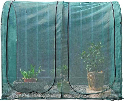 Poray Large Tunnel 73''x37''x61''Plant Netting Cover, 5FT Tall Crop Cage Tomato by porayhut