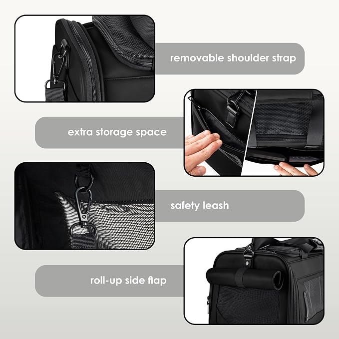 TSA Airline Approved PU Leather Luxury Pet Carrier - Image 4
