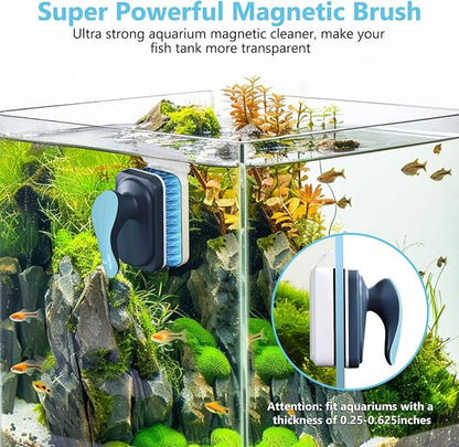 fishkeeper Aquarium Magnetic Glass Cleaner, Fish Tank Algae Magnet Cleaning Tool - Image 2