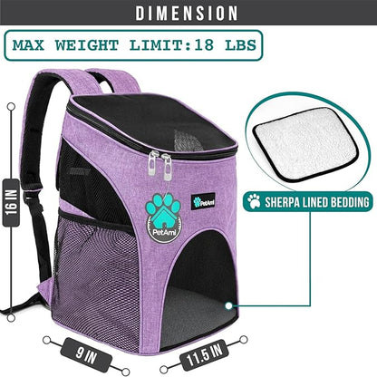 PetAmi Small Dogs and Cat Backpack Carrier, Airline Approved Pet Backpack - Image 2