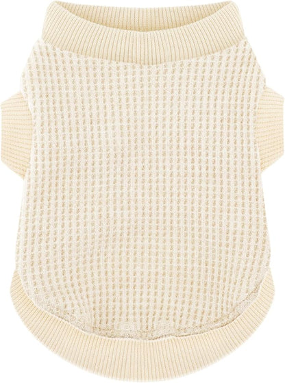 Cozy and Functional Dog Shirts for Small Puppies: Stretchable Beige Attire by Paiaite
