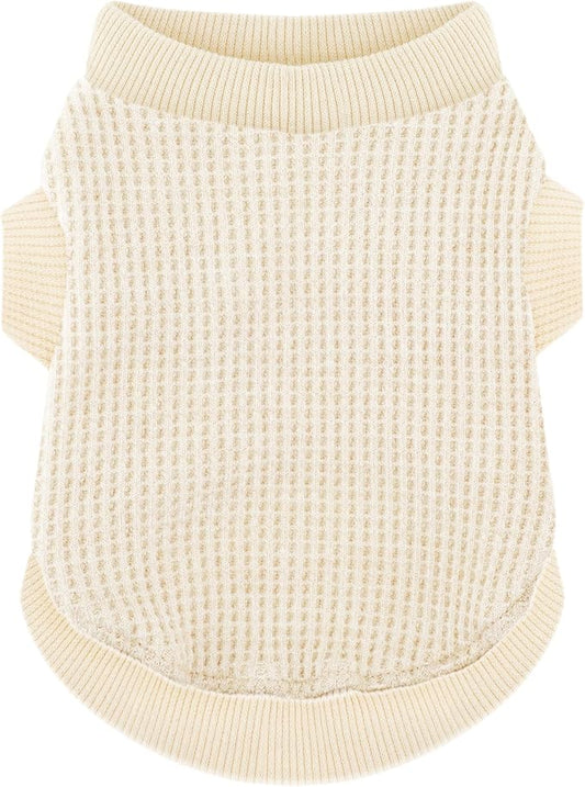 Cozy and Functional Dog Shirts for Small Puppies: Stretchable Beige Attire by Paiaite