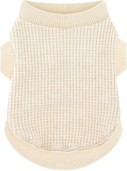 Cozy and Functional Dog Shirts for Small Puppies: Stretchable Beige Attire by Paiaite