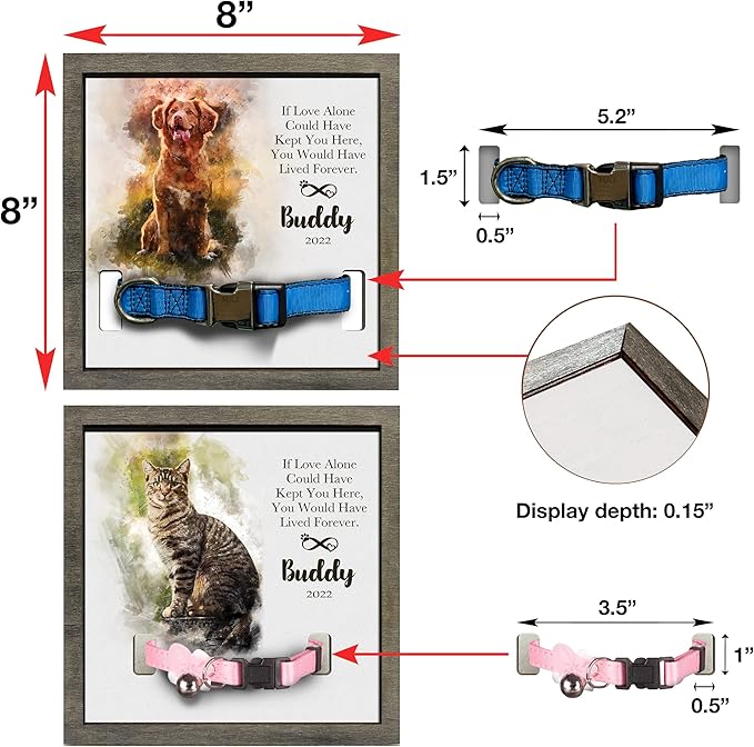 Personalized Pet Memorial Gifts Water Color Dog Picture Frame Dog Loss Sympathy - Image 3