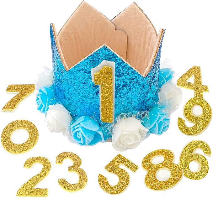 Pet Crown Hat Dog Birthday Reusable Birthday Party Crown by RIMOBUL