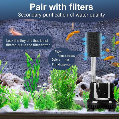 UNEAK 2-Pack Large Premium Pre Filter Sponge Aquarium Intake High-Porosity Foam - Image 6