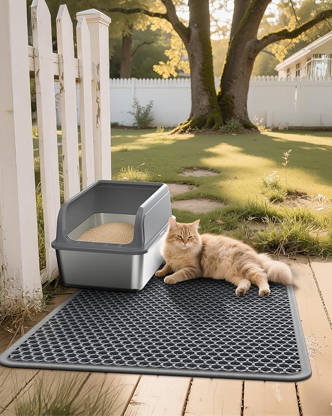 Cat Litter Mat - 23.2'' x 14.6'' Small Litter Trapping Mat, Waterproof - Image 7