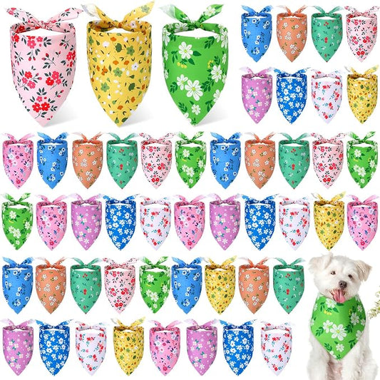 Weewooday 50 Pcs Spring Dog Bandanas Bulk by Weewooday