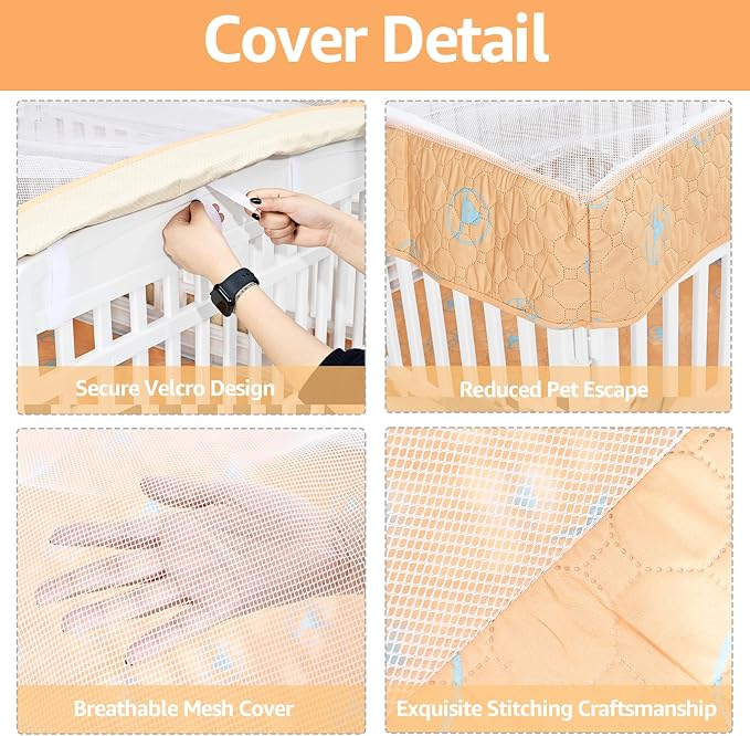 PJYuCien Dog Playpen Bottom Pad and Cover Fits - Image 5