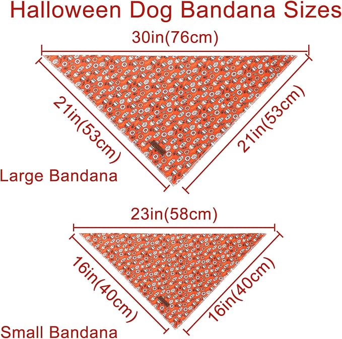 Fall Dog Bandana, Autumn Triangle Bid Scarf - Image 6