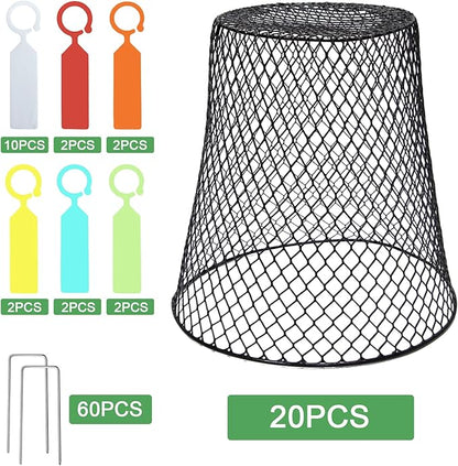 20 Pcs 9"×9" Chicken Wire Plant Protectors from Animals, Plant Cage Garden - Image 3
