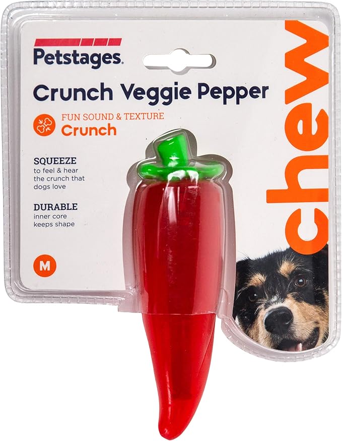 Petstages Crunch Veggies Pepper Dog Chew Toy - Image 2
