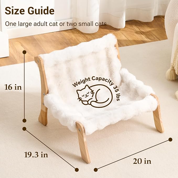 Solid Wood Cat Couch Bed for Indoor Cats, Modern Cat Sofa - Image 6